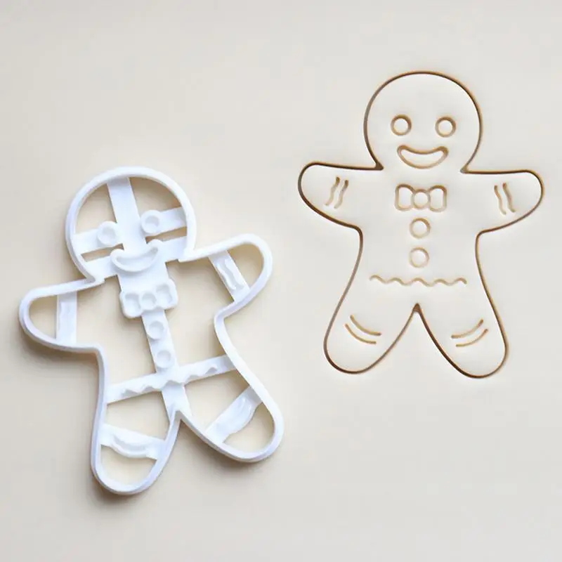 Gingerbread Man Cookie Cutter Christmas Cookie Stamp Mould Christmas Gingerbread Man Cookie Cutters Holiday Cookies Cutters