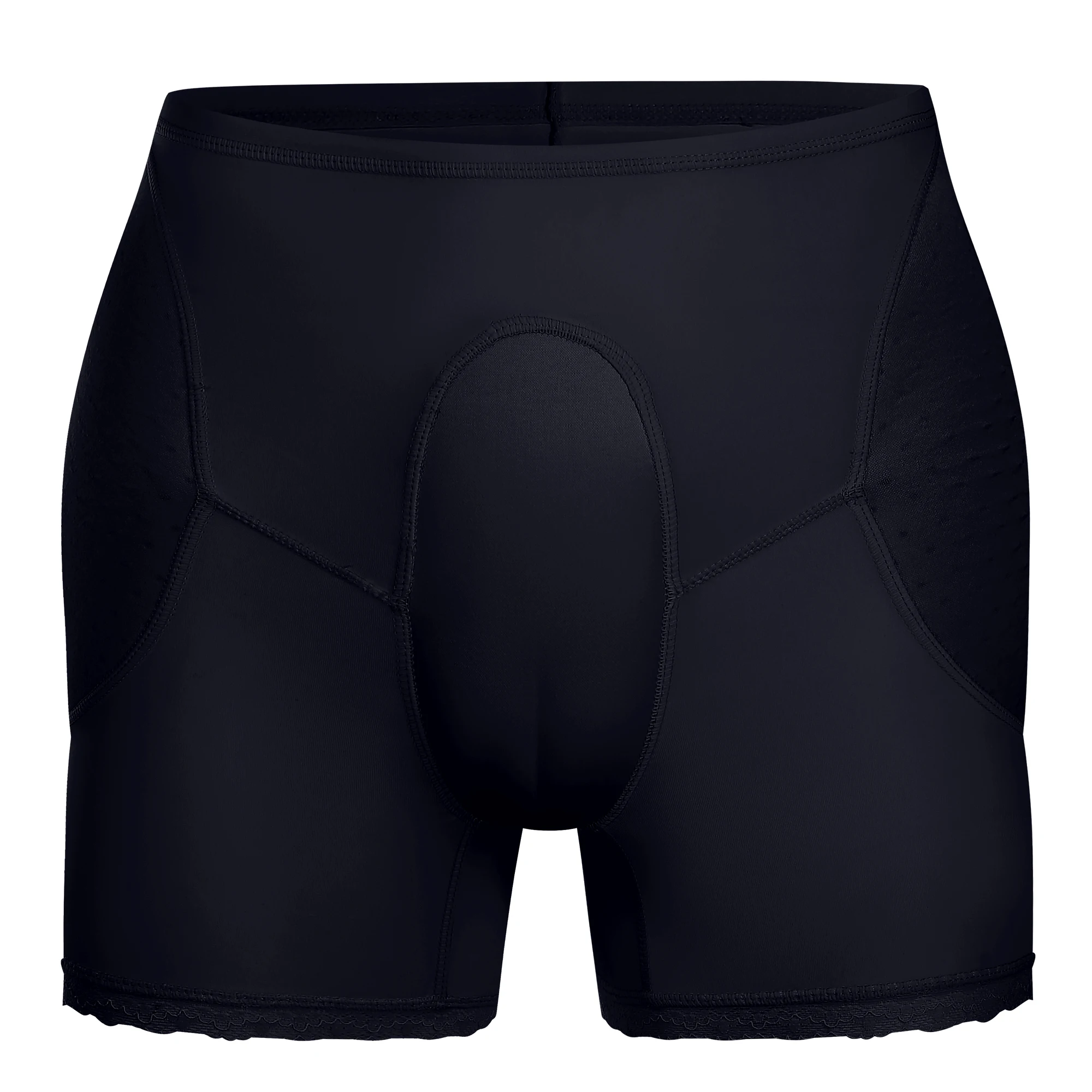 Men Fake Vaginal Padded Shaping Boxer Shorts Camel Toe Convex Pouch Underwear Breathable Hiding Gaff Crossdresser Underpants