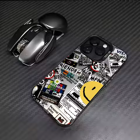 Phone Case For Samsung Galaxy S23 S25 S24 Ultra S21 S22 FE Plus A55 A54 A53 A35 A33 A34 A15 A16 Graffiti Newspaper Label Cover