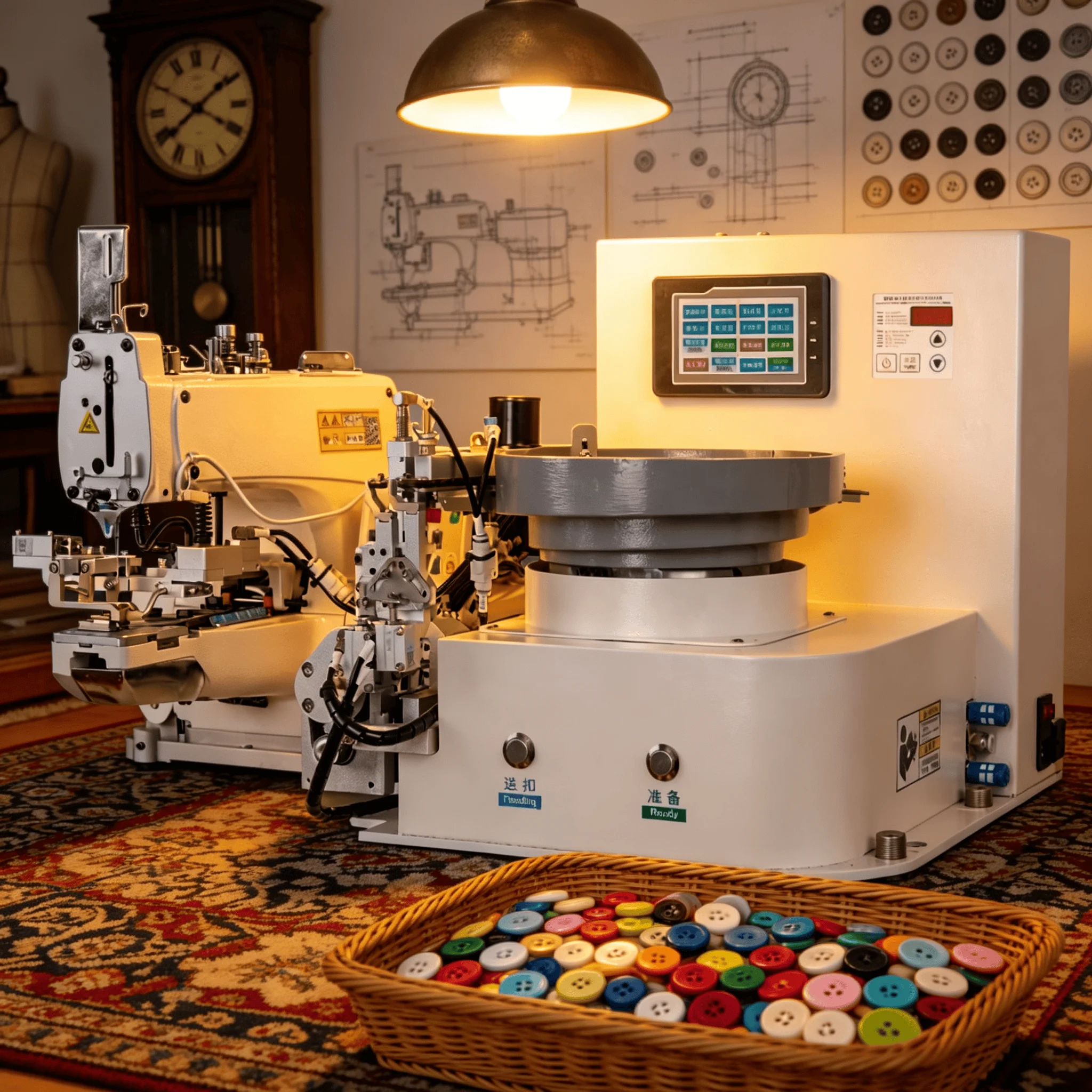 Professional BY-1377 Industrial Button Attaching Machine Programmable High-Speed Lock Stitch Automatic Single Needle