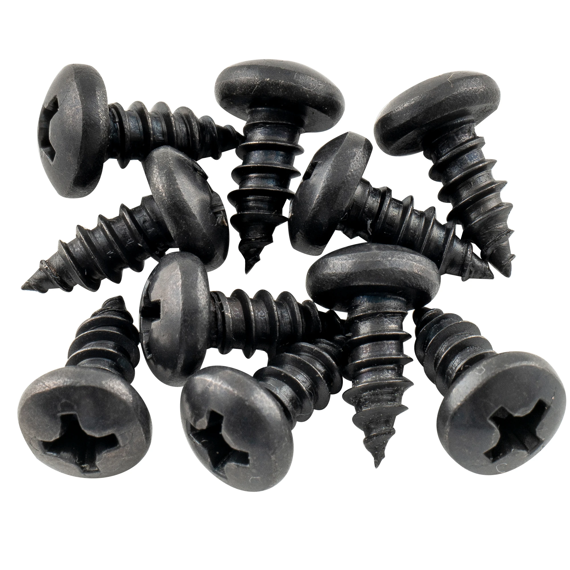 Musiclily Pro M4.2x9.5mm Stainless Steel Mounting Screws for Guitar Cavity Shielding Ground Solder Lug, Black (Set of 10)