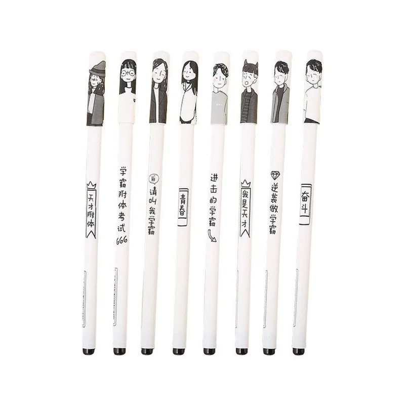 5pcs Gel Pen 0.5MM ink Pen  Gift School Award Student Gift Fun Girl Korean Stationery  Gift