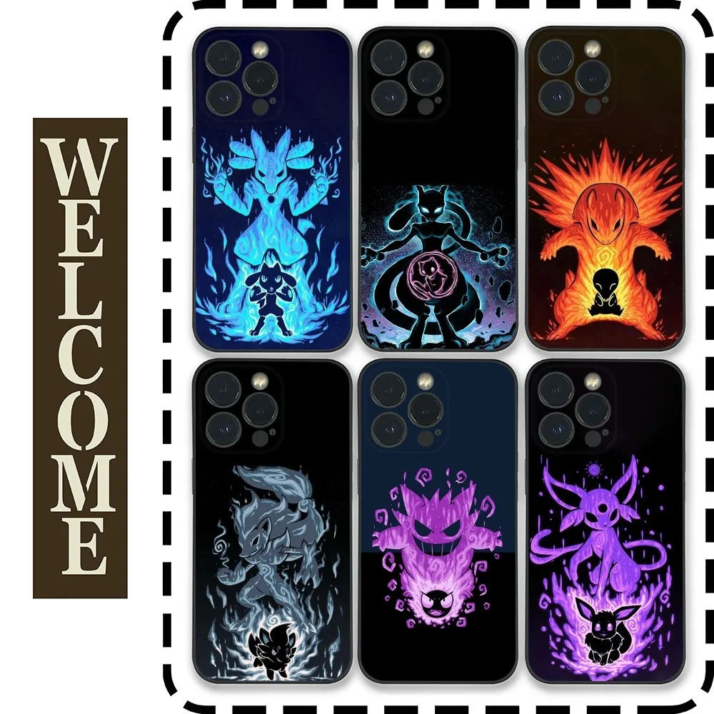 

Cool Lucario Mewtwo Cartoon Phone Case for Samsung Galaxy S24 Ultra S22 S23 Ultra S21 S20 5G Protective Silicone TPU Funda