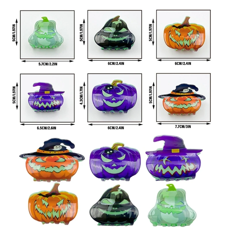 Unique Pumpkin Shaped Large Hair Claw Clip Hair Jaw Clip Pumpkin Hair Catch Barrettes Hair Adornment Hair Ornaments