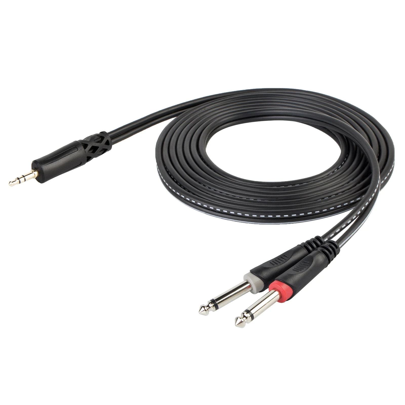 

Yinyu Premium 3.5mm to Dual 6.35mm Mono Y Cable OFC Spiralshield 1M/2M/3M/5M Ultra-Quiet Studio Cable for Amplifier Guitar