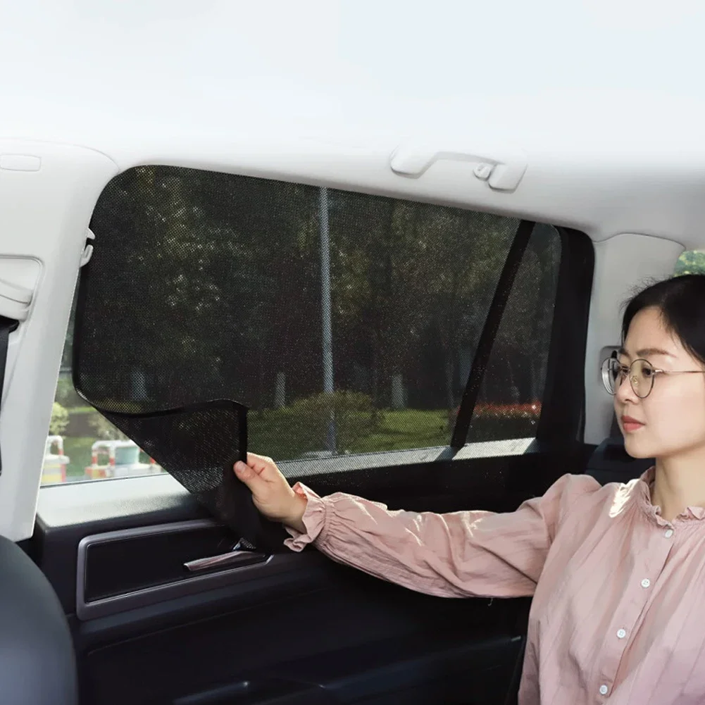 Magnetic Car Sun Shade UV Protection Curtain Sunshade Side Window Mesh Anti-direct Sun Visor Summer Protection Film Accessories