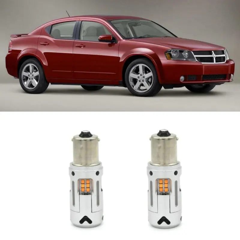 For DODGE Avenger 2007.6 - 2014.12  Front Rear Turn Signal auto Led light bulbs Car Lights Error Free canbus 100% 2pc