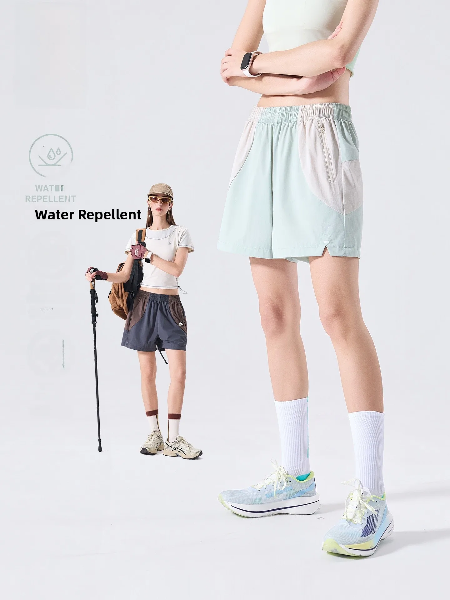 LAZY DAY Outdoor Waterproof Quick Dry Workwear Shorts Women's Summer Windproof Wear Resistant Loose Five-Quarter Pants
