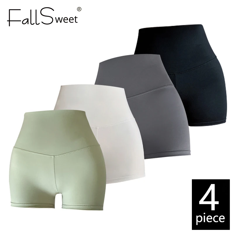 FallSweet 4PCS/Set Butt Lifter High Waist Shapewear for Women Slimming Tummy Control Seamless Panties Waist Trainer Yoga Shaper