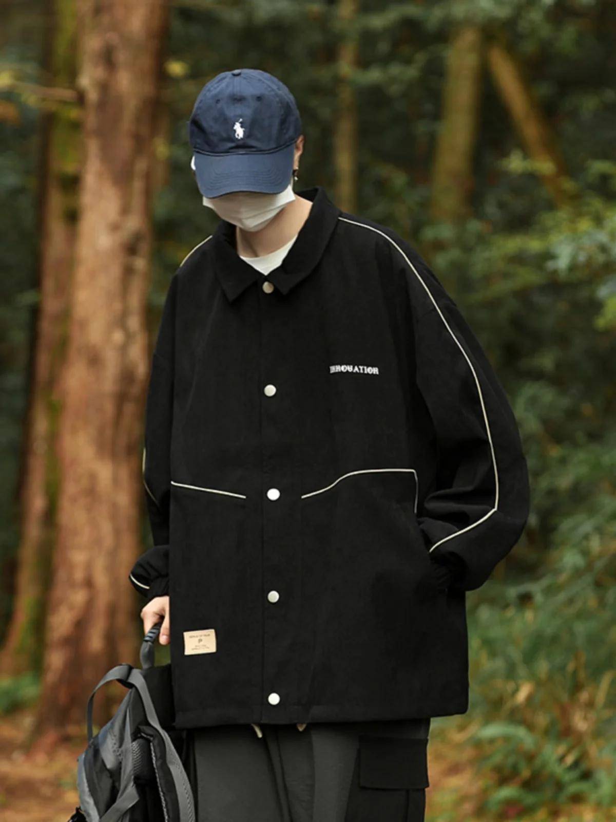 

Trendy Men's Outdoor Casual Hooded Jaet Windproof Polyester Nylon Cosite Fiber Long Sve Zipper Closure Spring Autumn