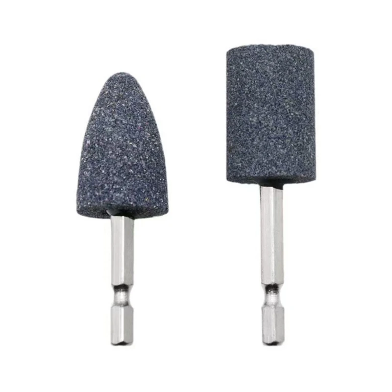 

2Pcs Grinding Head Hexagonal Shank Grinding Wheel Sharpening Head Portable