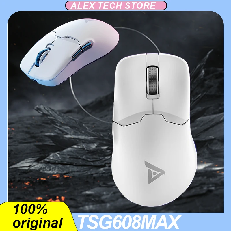 

Беспроводная мышь Taiou Tsg608max, трехрежимная, Bluetooth, 2,4 ГГц, Paw3395