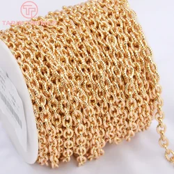 (5112)1 Meter Chain Link 6x8MM 24K Gold Color Brass Necklace Chains Bracelet chains Quality Diy Jewelry Findings Accessories