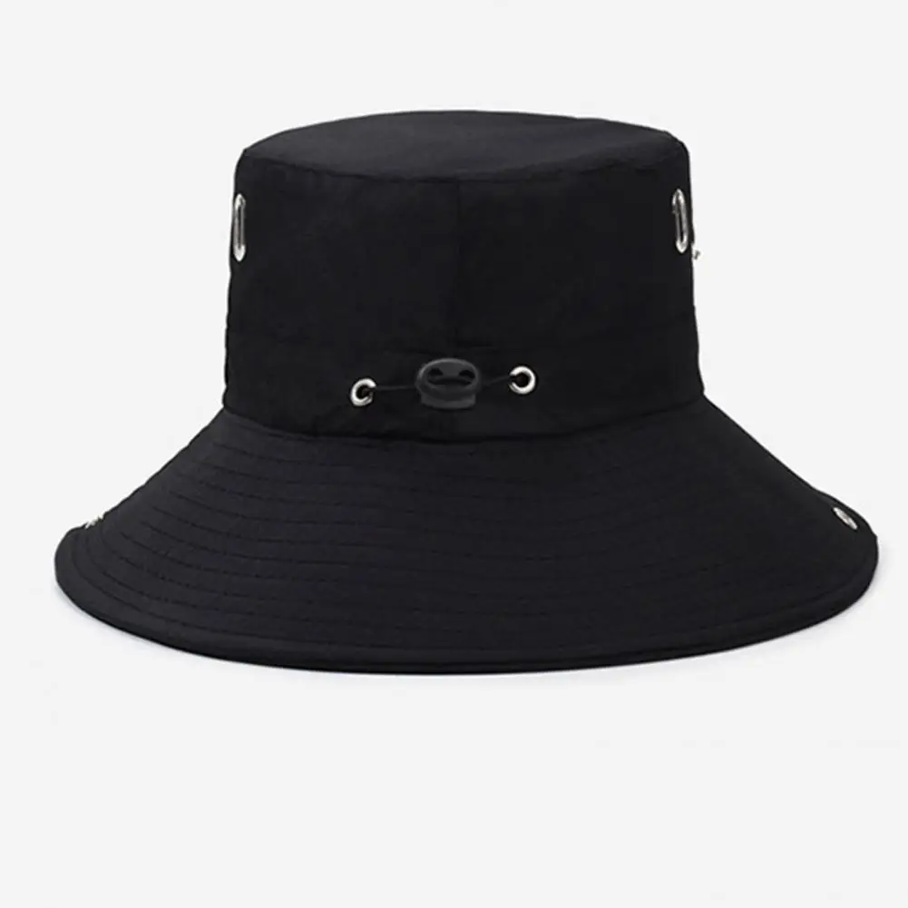 Waterproof Hiking Hat Wide Brim Sun Hat for Men Women Quick Dry Bucket Cap with Breathable Vents Adjustable Wind Cord for Hiking