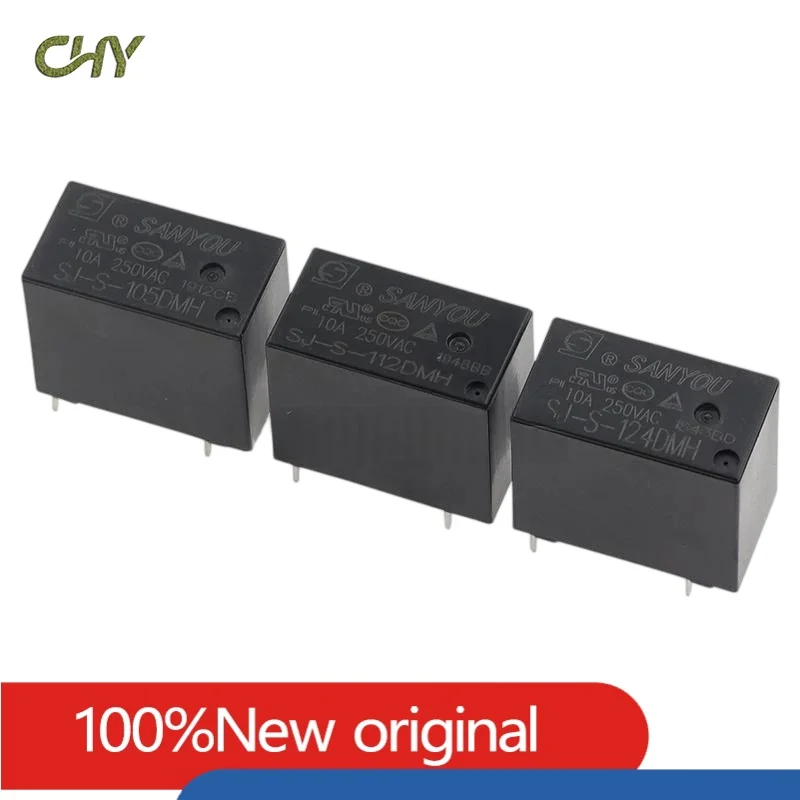 5PCS/LOT SJ-S-105DMH 5V SJ-S-112DMH 12V SJ-S-124DMH 24V 10A250V 4-pin normally open three-friend relay