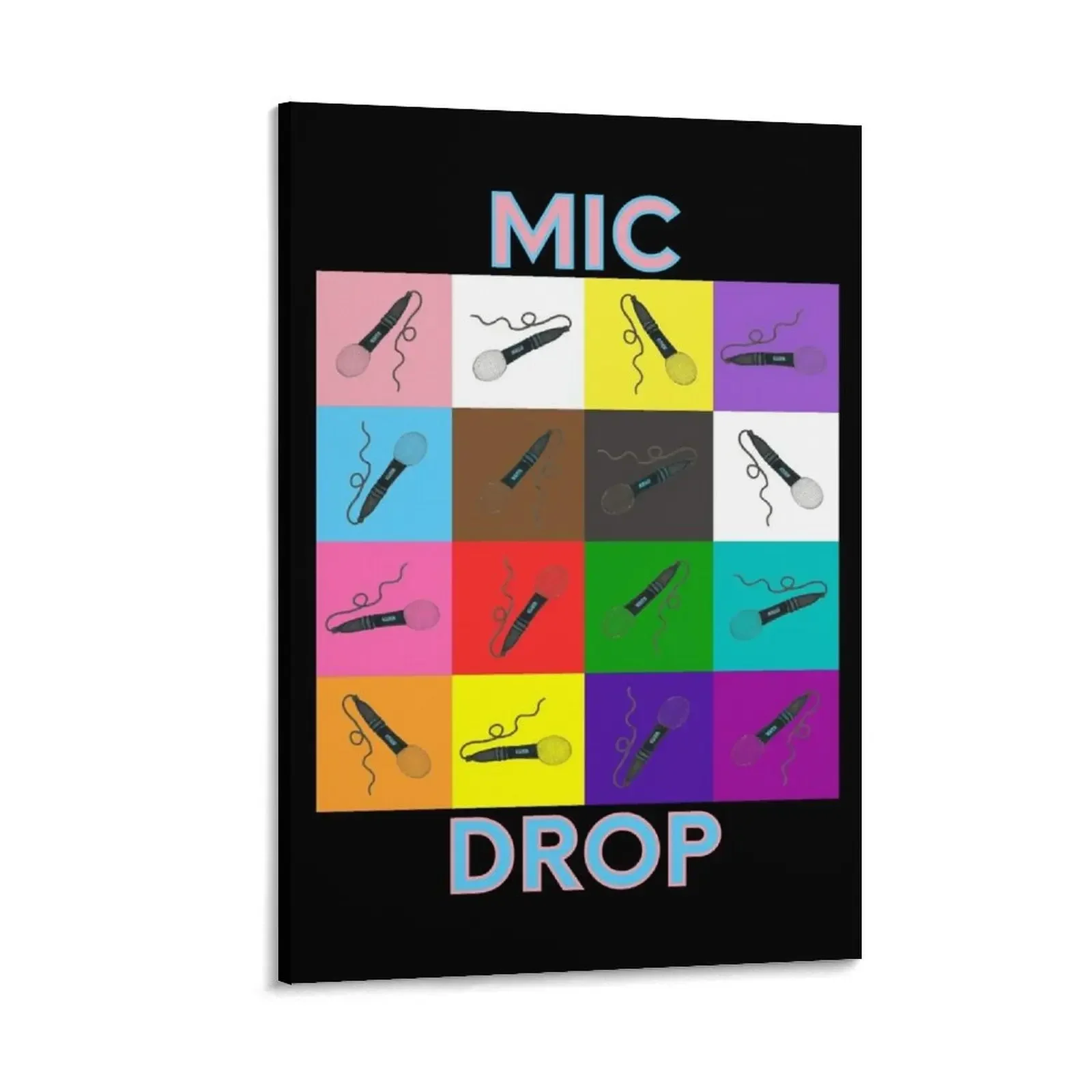 

Mic Drop LGBTQ+ Transgender Non-binary Important Announcement Or Gender Reveal Canvas Painting wall art room decors aesthetic