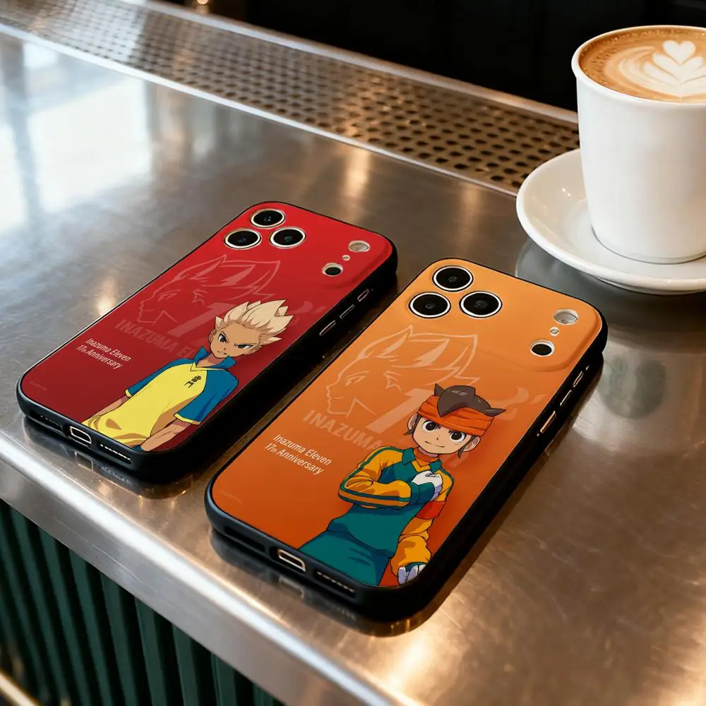

Inazuma Eleven Anime Phone Case For iPhone 17 Air 16 16e Plus Pro MAX15 14 13 12 11 xr 7 8 6 se XSmax Soft black case