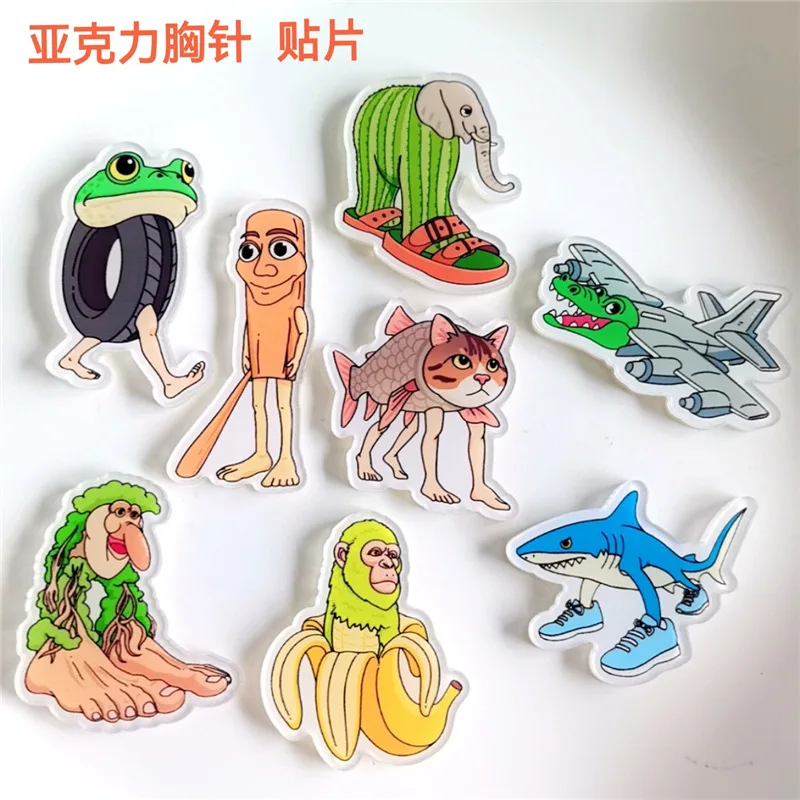 Tralalero Tralala аниме булавки Tungtung Sahur Brainrot акриловая брошь детская одежда значок сумки орнамент косплей классические игрушки подарок