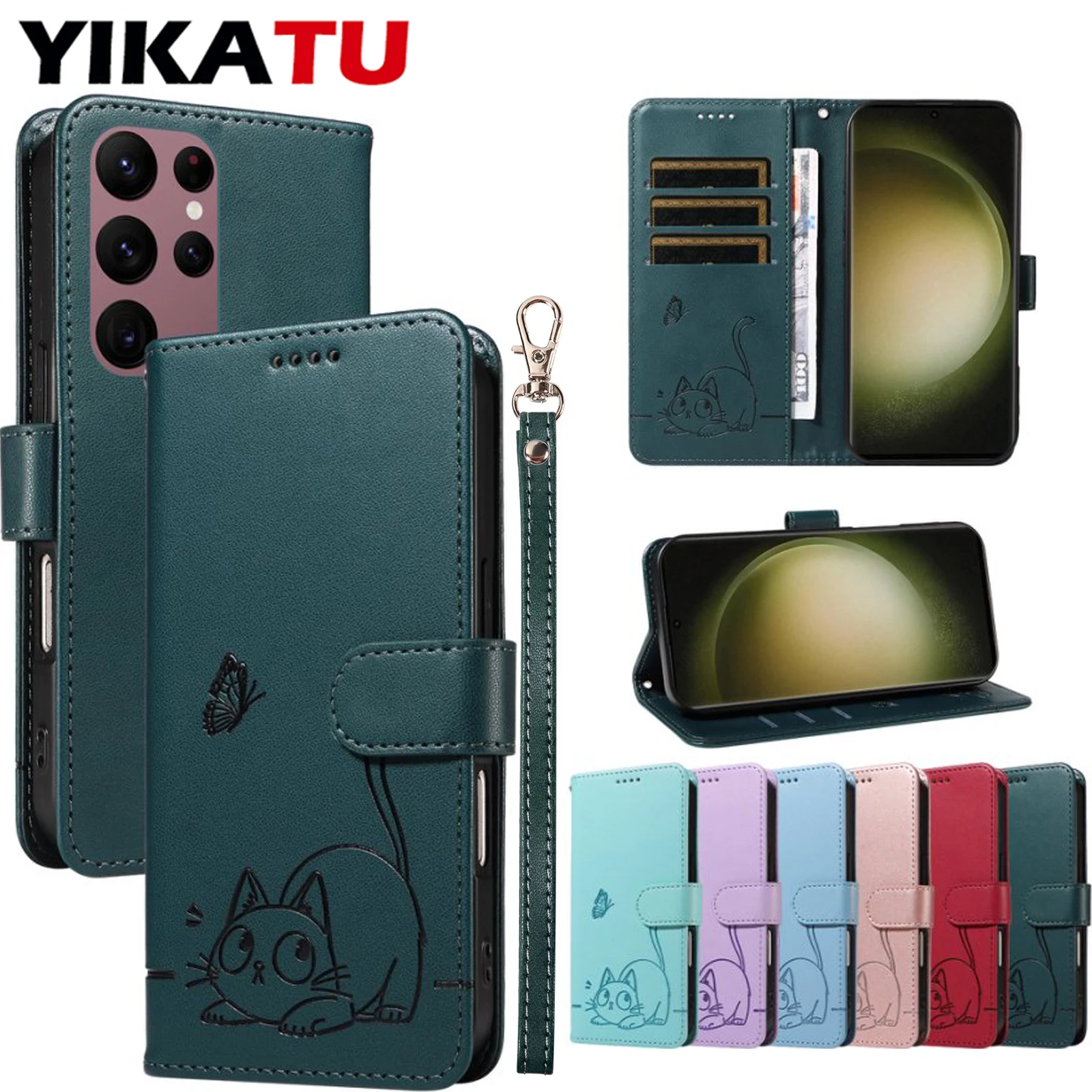

Magnetic Wallet Leather Flip Case Slot Card Stand For Samsung Galaxy S30 Ultra S25 Edge 5G S24 Plus S23 FE S22 Pro S21 S20 Lite