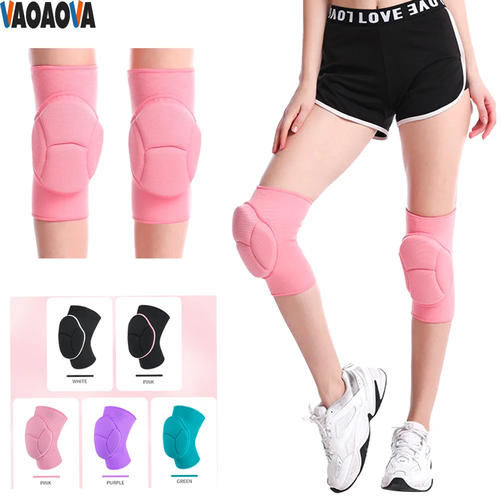 1Pcs Knee Pads Thick Sponge Anti-Slip Collision Avoidance Knee Sleeve Football Jogging Wrestling Basketball Volleyball Women Men