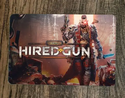 1 pcs,Necromunda Hired Gun 8x12 Metal Wall Sign Video Game