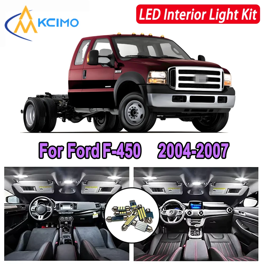 

Kcimo LED For Ford F-450 (2004-2007) Premium Bright LED Interior Dome Map Trunk Light Kit Car Led Lamps Canbus Car LED Lights