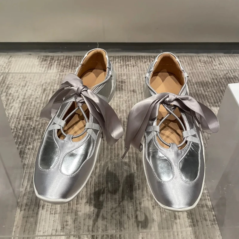 Lady Mary Jane Thick-Soled Ballet German Training Shoes 2025 Summer Breathable Sandals Flat Single Shoes