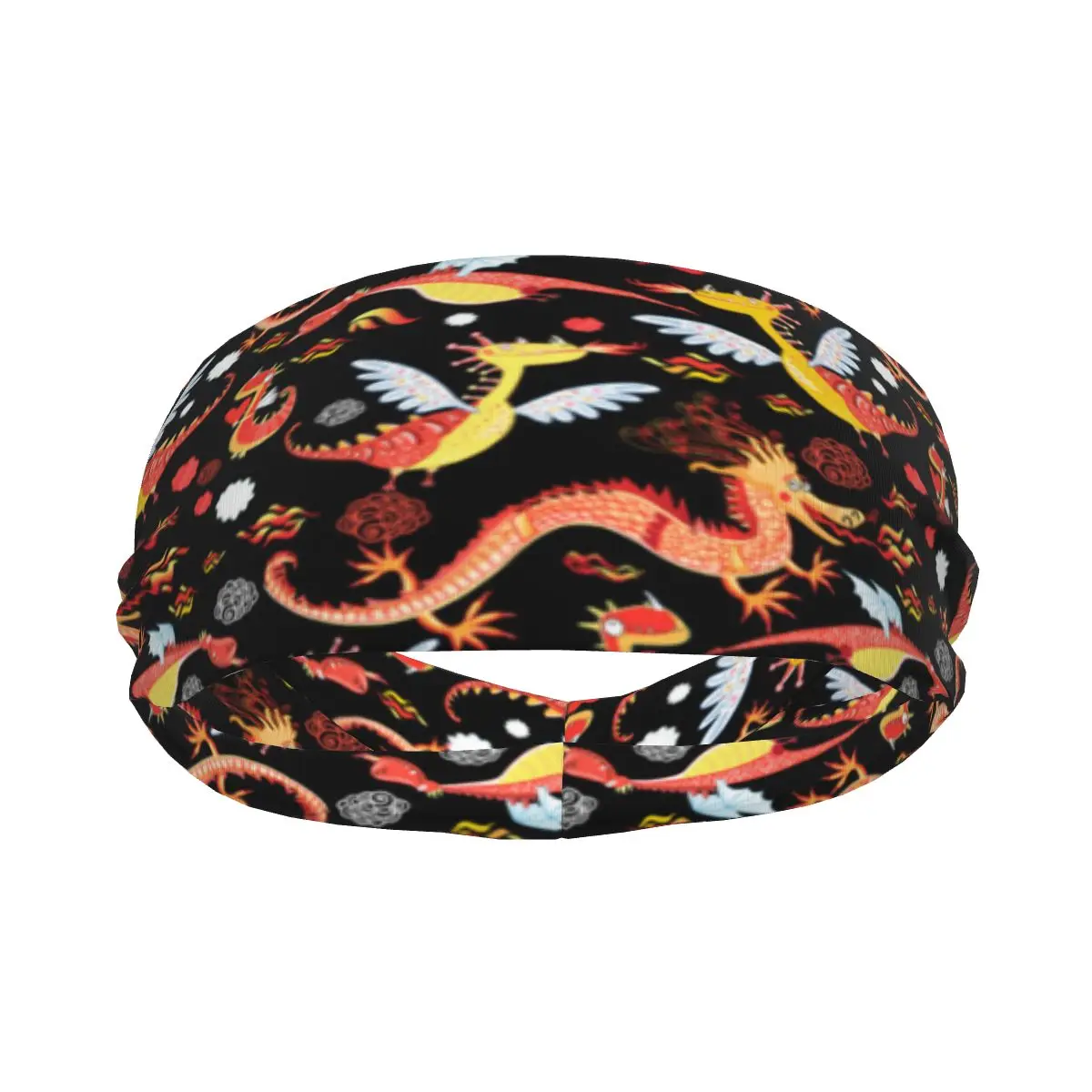 

Женская дышащая повязка на голову, повязка на голову, забавная повязка на голову с драконом для йоги