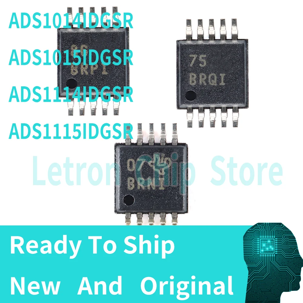 10PCS/lot New Original Chip ADS1014 ADS1015 ADS1114 ADS1115 IC ADC SMD I2C Interface ADS1014IDGSR ADS1015IDGSR ADS1114IDGSR