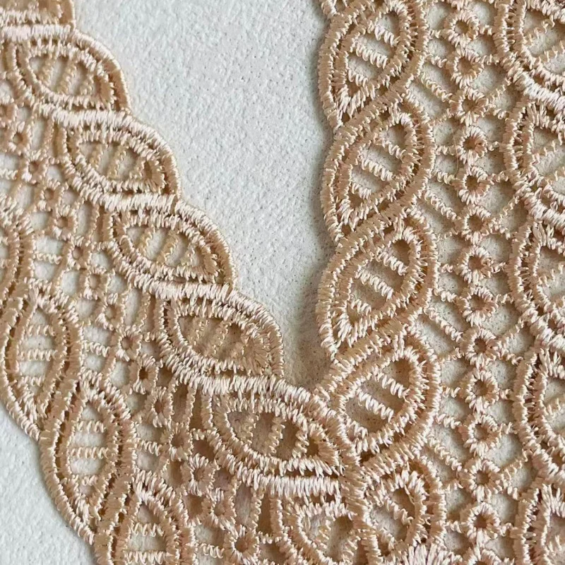 3 Pièces de Tissu en Dentelle Populaire pour DIY : Col, Poignets, Ourlet de Jupe, Bandes Décoratives et Accessoires de Couture