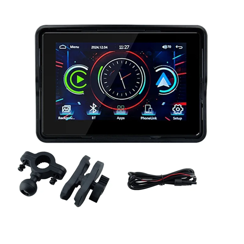 

A82E-Motorcycle Navigation Display Screen 5.0 Inch Wireless Carplay Moto Android Auto Portable Digital Dashboard