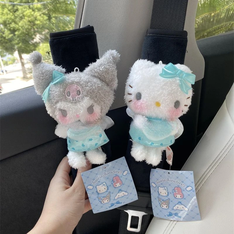 

Sanrios Angel Cinnamoroll My Melody Kuromi HelloKittys Car Seat Belt Cover Shoulder Protectors Auto Turn Signals Wiper Decorate