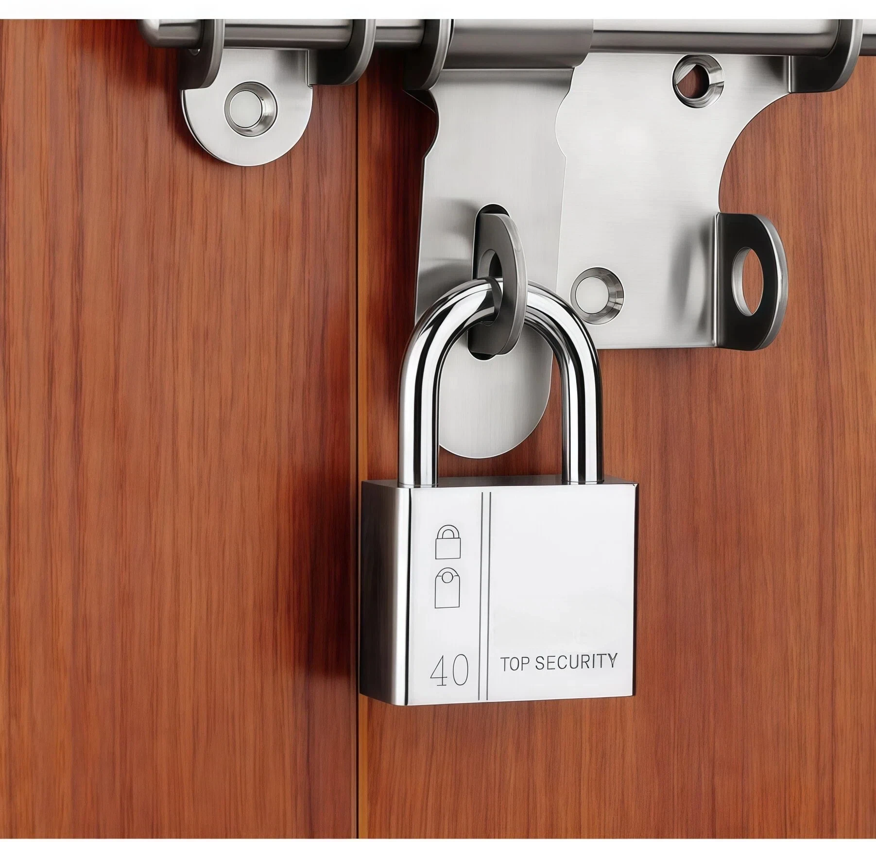 Anti-Theft Stainless Steel Padlock Waterproof Rust Proof Lock with 4 Keys for Garden Shed Garage Dormitory Storage Cabinet