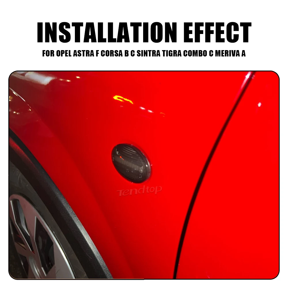 Led ديناميكية الوامض مصابيح جانبية مؤشر بدوره مصباح إشارة لأوبل كومبو C B Tigra A Astra F Meriva A Corsa C B Sintra Vita #6