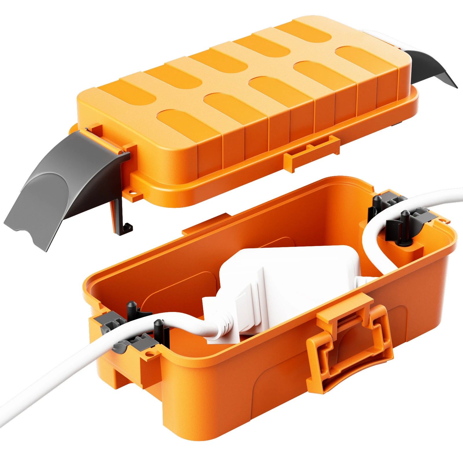 Waterproof Outdoor Electrical Box, Extension Cord Cover for Outdoor Plugs, Holiday String Lights and Light Decorations