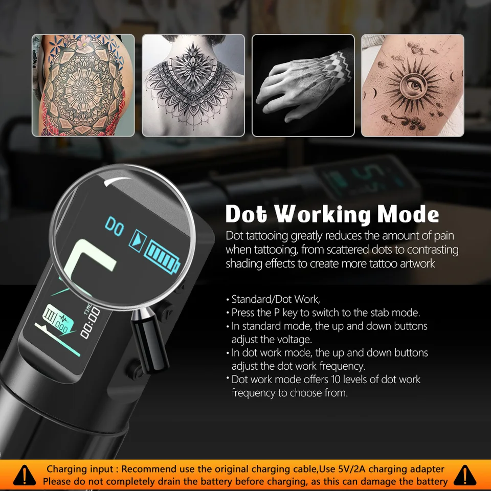 XNET Nebula Wireless Tattoo Machine Full Kit Custom Motor 1600mAh
