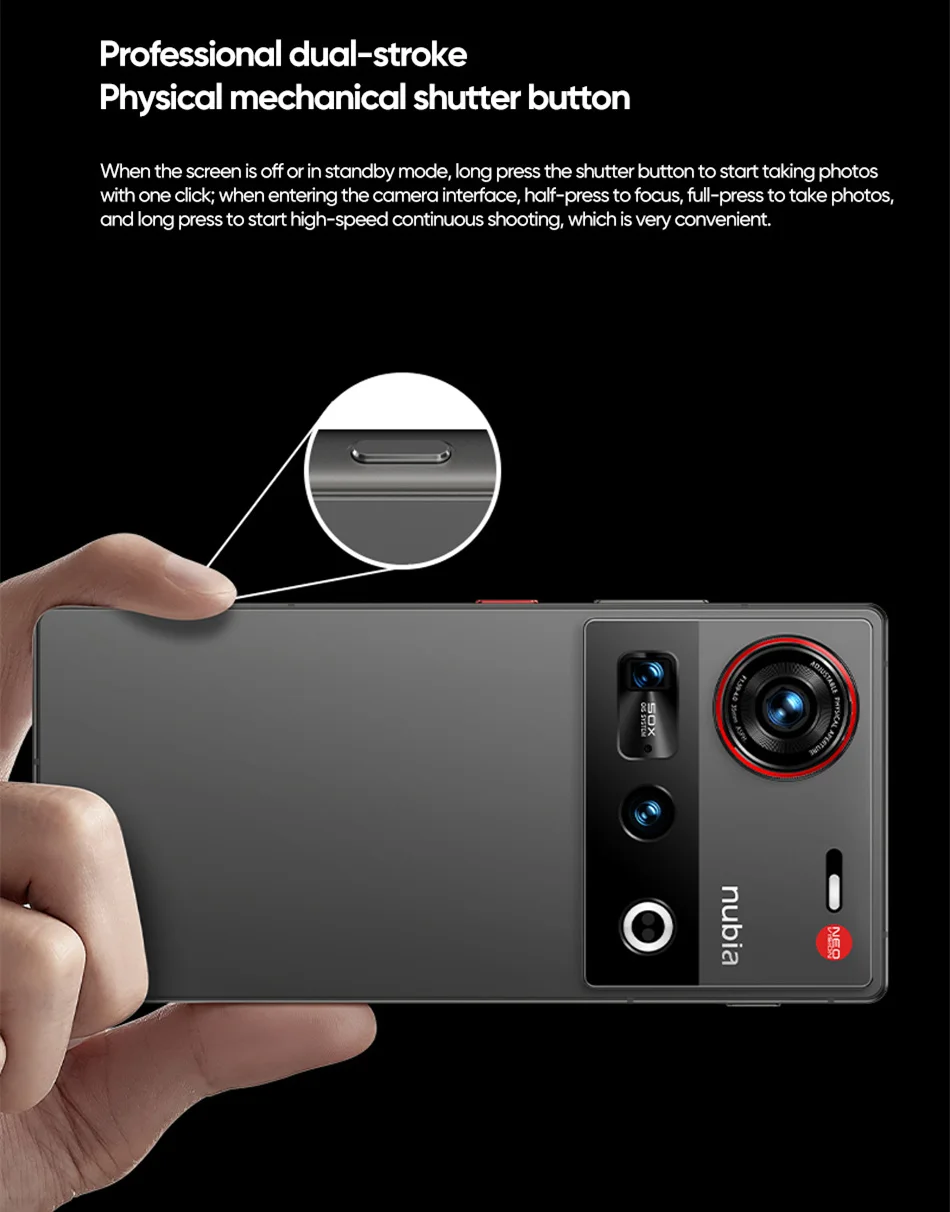 nubia Z70 Ultra 5G Global Smartphone Version Snapdragon 8 Elite '144Hz OLED Display mAh Akku 64MP Kamera Android 15 – Detail 25