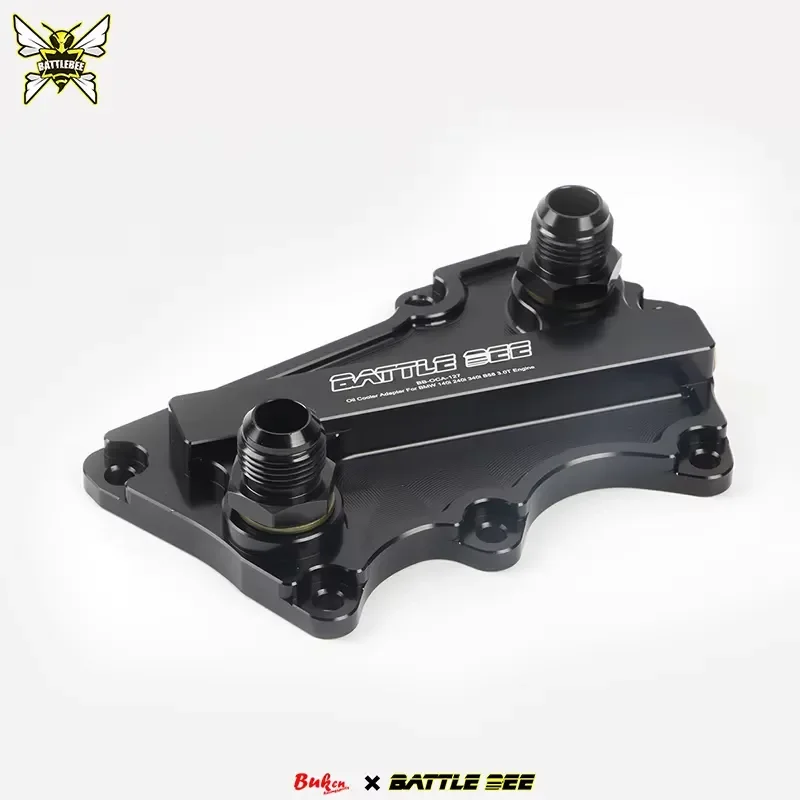Hot Sale New High Quality Black Aluminum Alloy Radiator Engine Oil Cooler Adapter 140i/240i/340i/Z4 A90/B58/B30 3.0T BATTLE