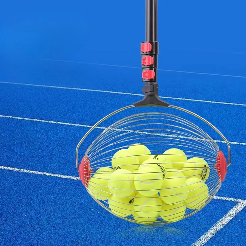 Large Capacity Tennis Ball Picker Adjustable Tennis Picking Machine Lightweight Ball Collection Device Portable Sports Accessory