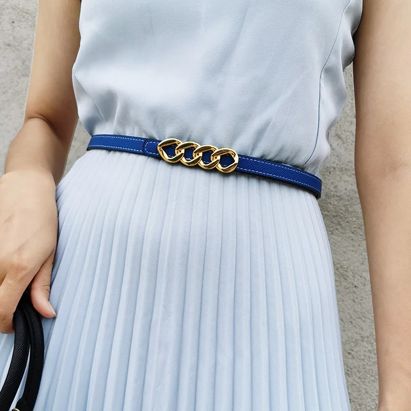 Dunne Vrouwen Riemen Decoratieve Rokken Pak Broek Jurken Modieuze Exquisite Leisure Lederen Riem Dames Wit Kleine Riemen