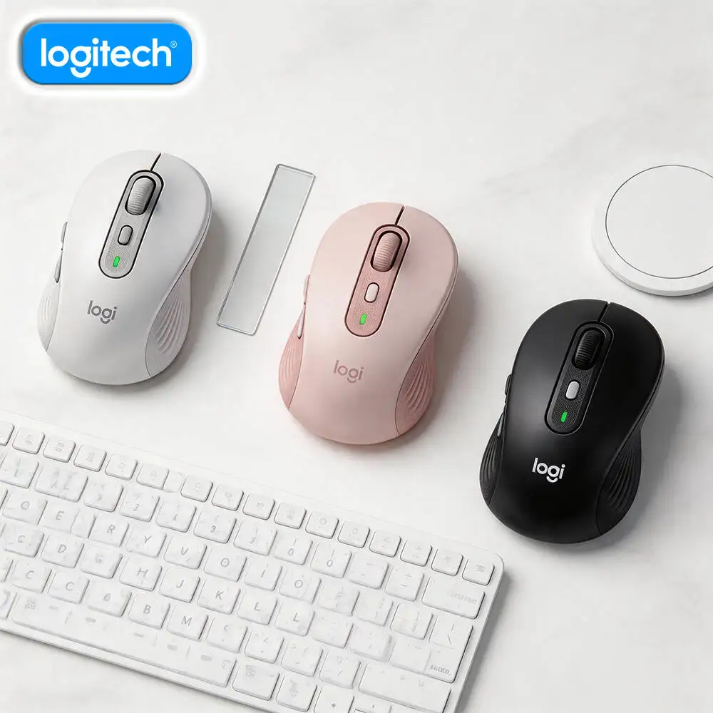 Logitech M650/M650L Signature Wireless Mouse - Recycled Plastic Components, SmartWheel Scrolling, Ergonomic Grip, 10m Range