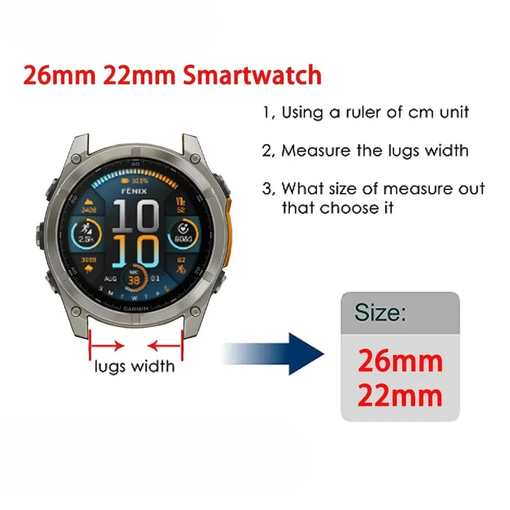 22 مللي متر 26 مللي متر الرياضة سيليكون الفرقة ل Garmin Fenix 8 E 7 7X Pro 6 6X 5 5X/Epix/Instinct/Forerunner 970 QuickFit حزام ساعة اليد سوار #2
