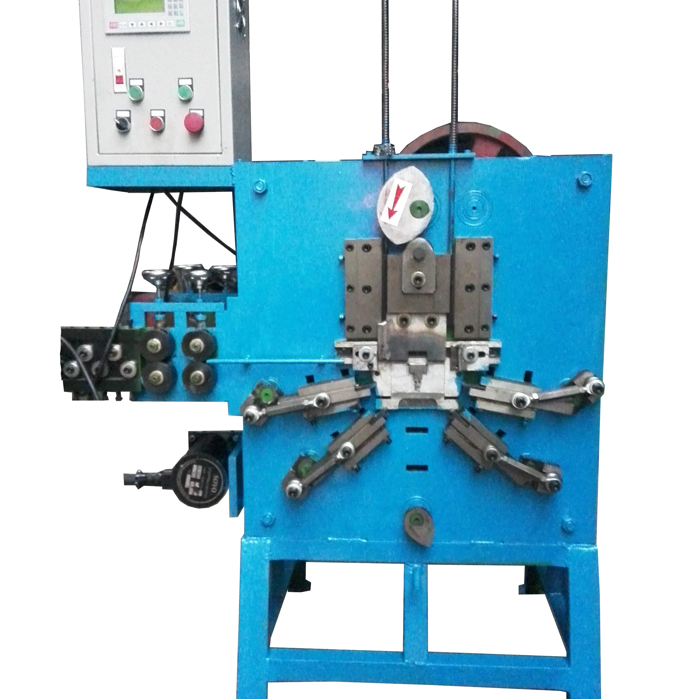 Mechanical automatic 2D iron buckle making machine with PLC