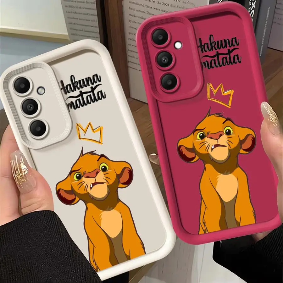 Funda para Samsung Galaxy A55 A54 A52 A14 A53 A12 A13 A50 A23 A51 A71 A34 A21s A32 A22 A31 Funda de teléfono TPU Disney King_Lion Funda