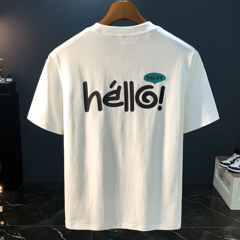 

Men's short sleeved T-shirt summer thin, breathable and comfortable trendy brand loose letter printed half sleeved T-shirt top