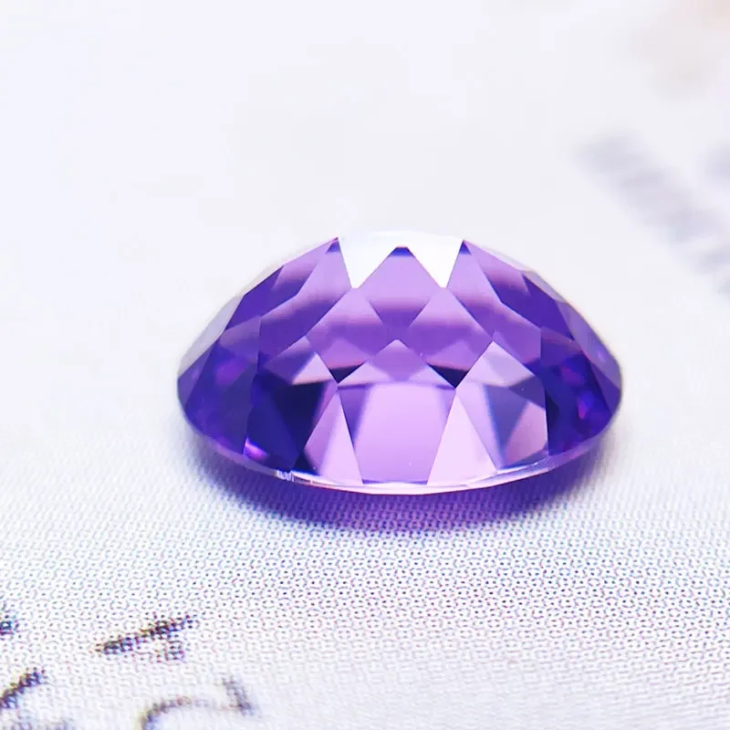 

Purplish Blue Natural Color Lab Grown Sapphire Oval Shape for Diy Charms Jewelry Making Certificate Factory Wholesale Price