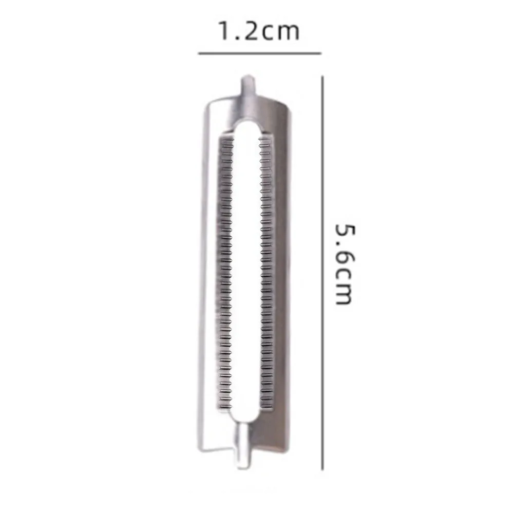 3x512 เปลี่ยนสแตนเลสด้านเดียวใบมีดแบนมัลติฟังก์ชั่มันฝรั่งผลไม้ผัก Peelers เครื่องตัด Peeling ใบมีด