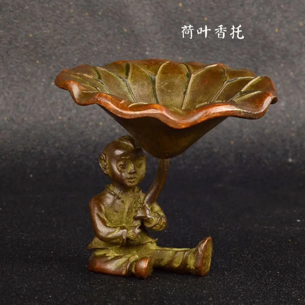 

Antique Bronze Ware for Children, Lotus Leaf Fragrance, Tota Fragrance, Buddha Hall, Special Tea Path