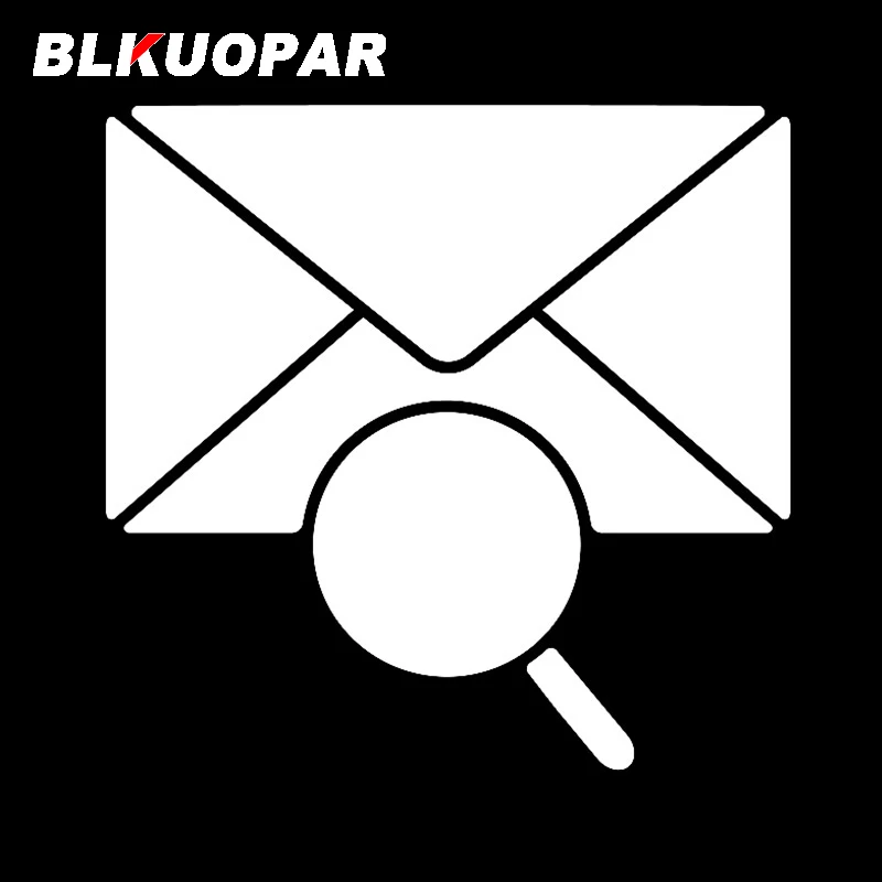 BLKUOPAR لرمز البريدي الأسود Glyph أيقونة ملصقات السيارات مقاوم للماء انسداد خدش الشارات الإبداعية يموت قطع باب السيارة حامي #2