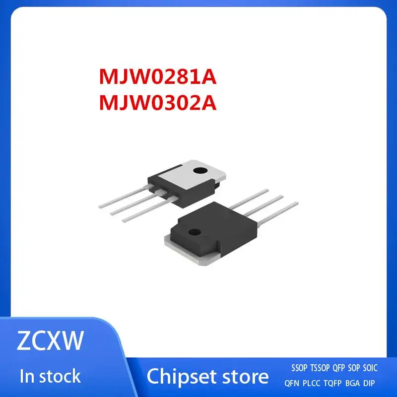 

10pairs MJW0281AG MJW0281A + MJW0302AG MJW0302A TO-3p 15A 250V 150W